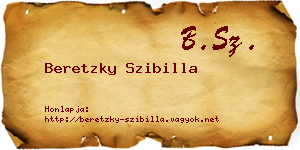 Beretzky Szibilla névjegykártya